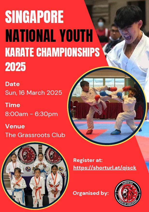 Singapore National Youth Karate Chmpionship 2025 poster