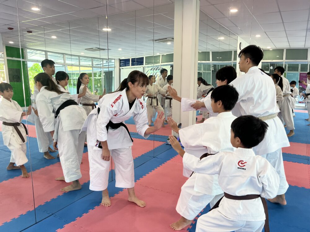 Sensei Yip Ching Yee instructing The Karate Academy Kids