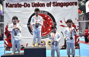 The Karate Academy Winners for the 4 to 5 Yeras Old Female Kata