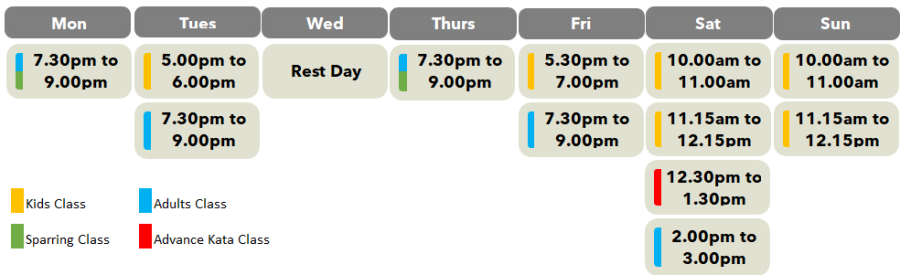 Karate Class Latest Schedule August 2026 A