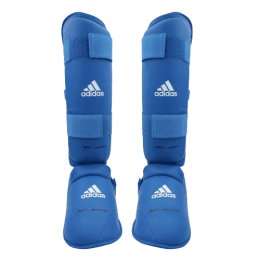 WKF Approved Adidas Shin Guard Blue